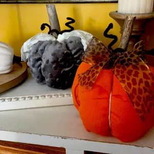 Homemade cloth pumpkins
